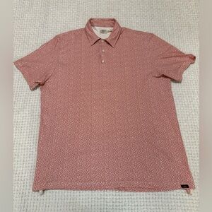 Faherty Retreat Petal Print polo shirt, men’s XL. Sea coral color